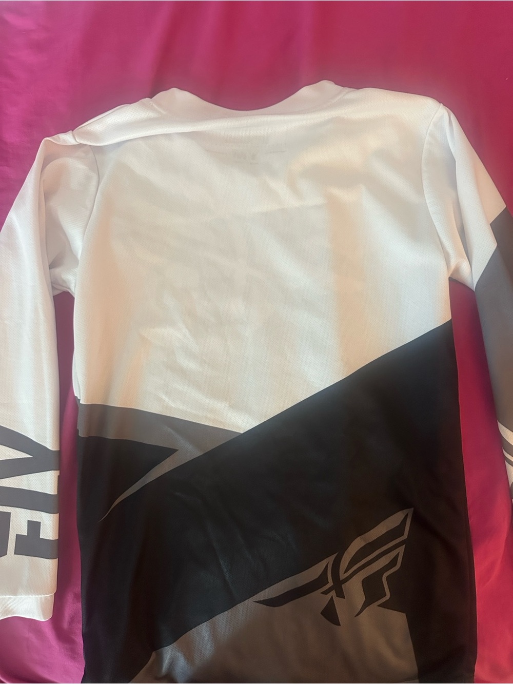 Fly Racing Kids' Black & White Long Sleeve Jersey - Picture 2 of 3